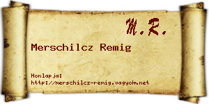Merschilcz Remig névjegykártya